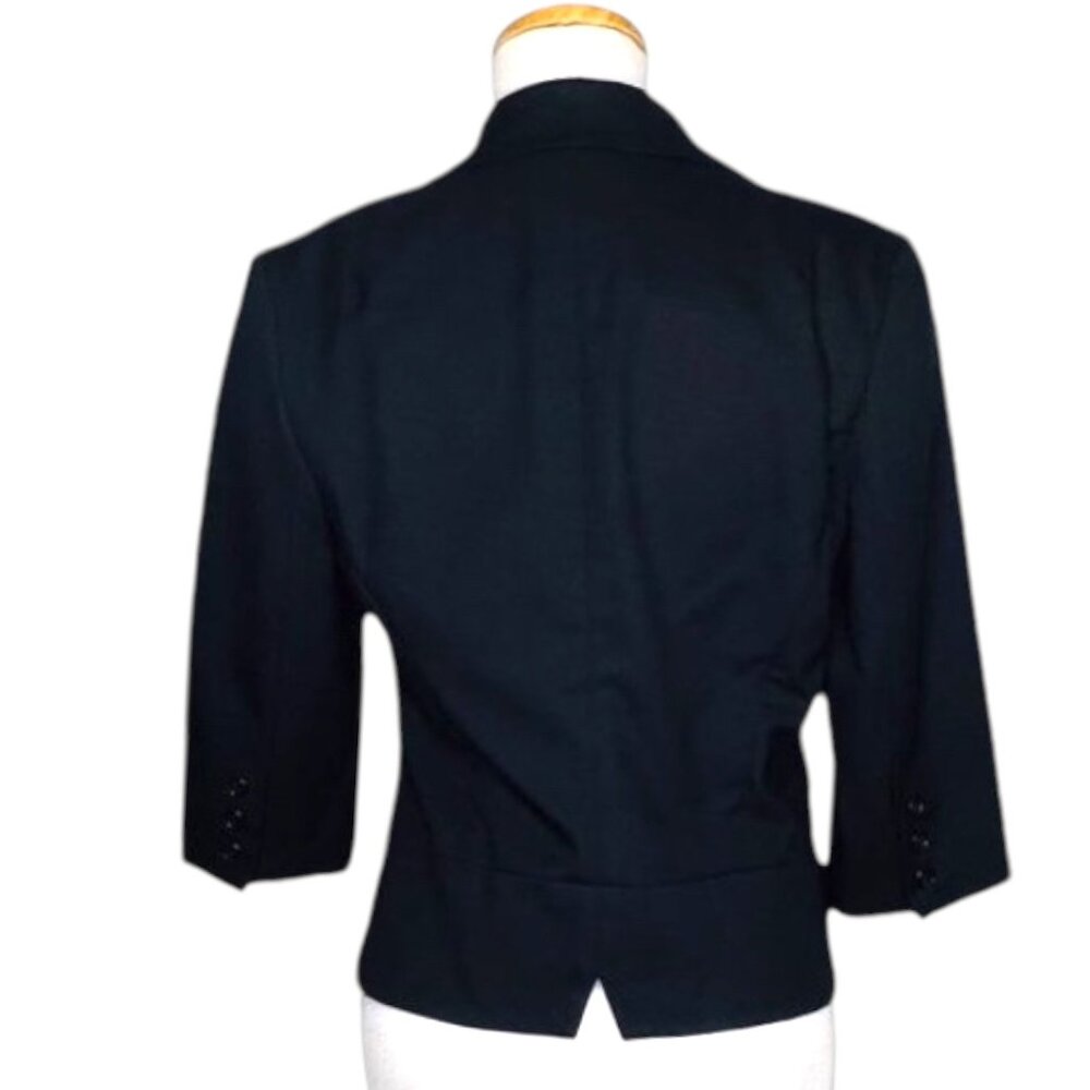 SALE❗️Trina Turk Womens Black 3/4 Sleeve Vintage Blazer Jacket SX 4 Made in USA - Picture 3 of 12